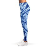 Blue Tie Dye Print Women's Leggings