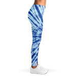 Blue Tie Dye Print Women's Leggings