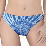 Blue Tie Dye Print Women's Thong