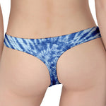 Blue Tie Dye Print Women's Thong