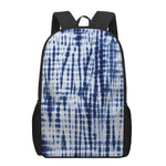 Blue Tie Dye Shibori Print 17 Inch Backpack
