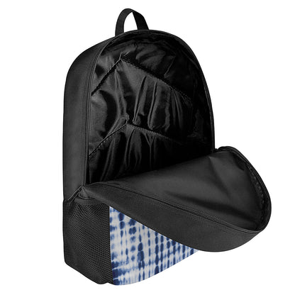 Blue Tie Dye Shibori Print 17 Inch Backpack