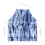 Blue Tie Dye Shibori Print Adjustable Apron