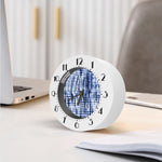 Blue Tie Dye Shibori Print Alarm Clock