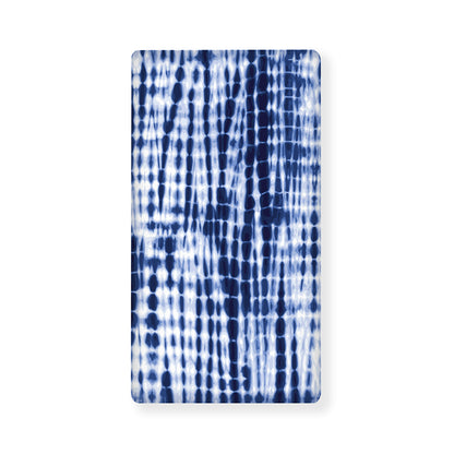 Blue Tie Dye Shibori Print Baby Crib Sheet