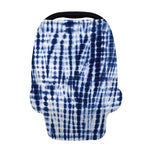 Blue Tie Dye Shibori Print Baby Seat Cover