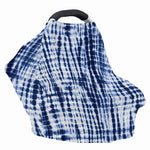 Blue Tie Dye Shibori Print Baby Seat Cover