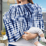 Blue Tie Dye Shibori Print Baby Seat Cover