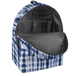 Blue Tie Dye Shibori Print Backpack