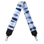 Blue Tie Dye Shibori Print Bag Strap