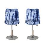 Blue Tie Dye Shibori Print Bar Stool Covers