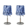 Blue Tie Dye Shibori Print Bar Stool Covers