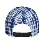 Blue Tie Dye Shibori Print Baseball Cap