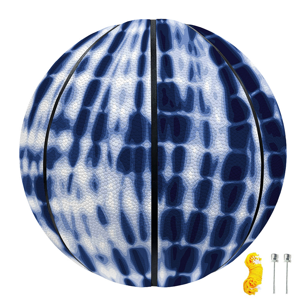 Blue Tie Dye Shibori Print Basketball