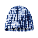Blue Tie Dye Shibori Print Beanie