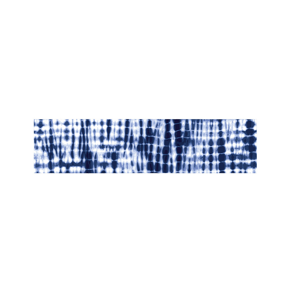 Blue Tie Dye Shibori Print Bed Runner