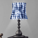 Blue Tie Dye Shibori Print Bell Lamp Shade