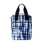 Blue Tie Dye Shibori Print Bible Tote Bag