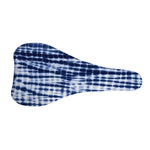 Blue Tie Dye Shibori Print Bicycle Seat Cover