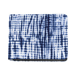 Blue Tie Dye Shibori Print Bifold Wallet