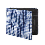 Blue Tie Dye Shibori Print Bifold Wallet