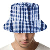 Blue Tie Dye Shibori Print Bucket Hat