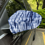 Blue Tie Dye Shibori Print Car Side Mirror Covers