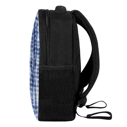Blue Tie Dye Shibori Print Casual Backpack