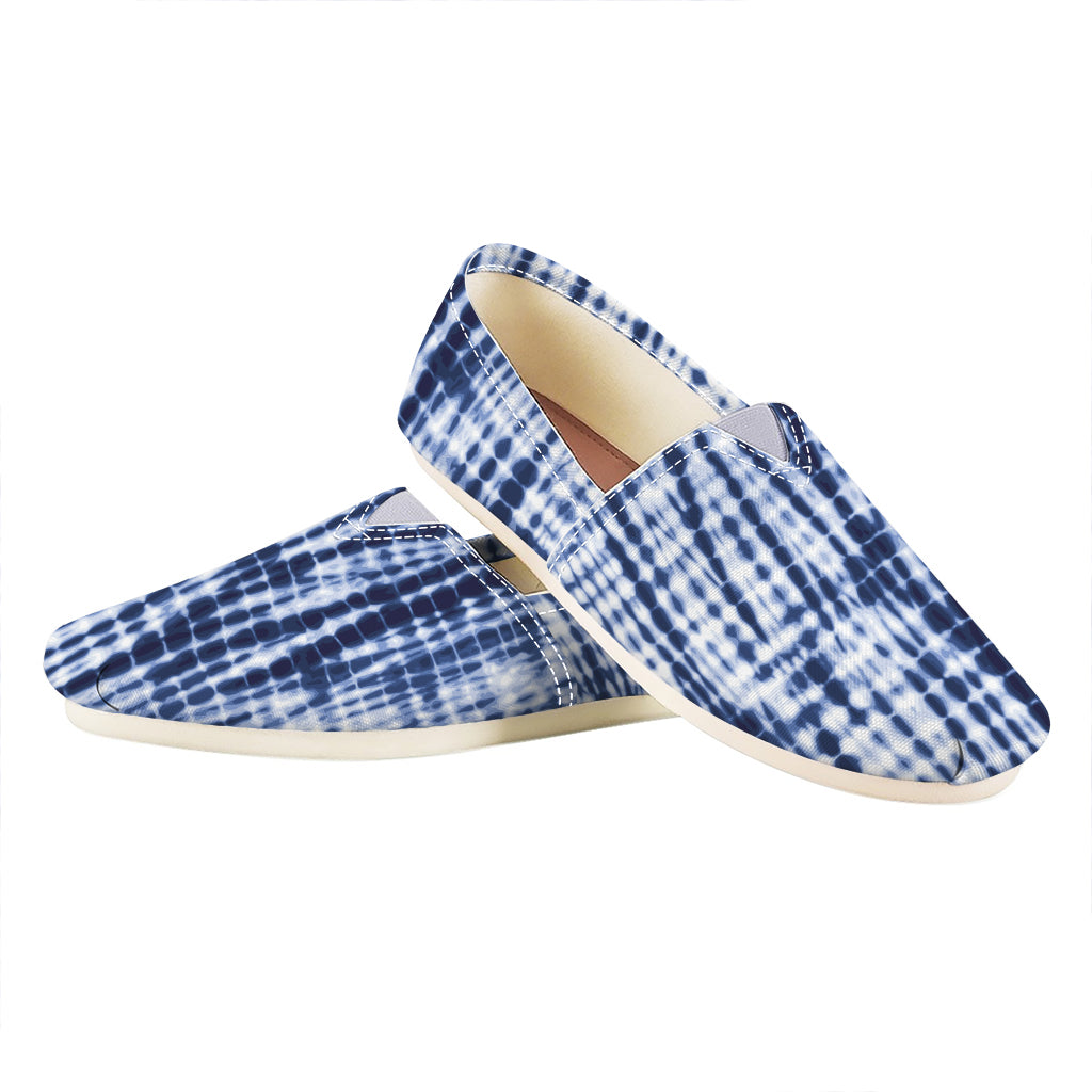 Blue Tie Dye Shibori Print Casual Shoes