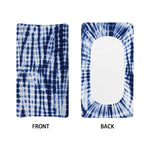 Blue Tie Dye Shibori Print Changing Pad Cover