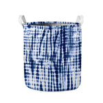 Blue Tie Dye Shibori Print Collapsible Laundry Basket