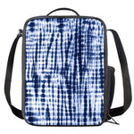 Blue Tie Dye Shibori Print Crossbody Lunch Bag