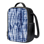 Blue Tie Dye Shibori Print Crossbody Lunch Bag
