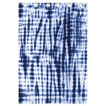 Blue Tie Dye Shibori Print Curtain