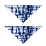 Blue Tie Dye Shibori Print Dog Bandana