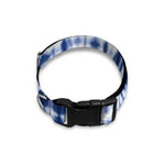 Blue Tie Dye Shibori Print Dog Collar