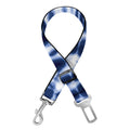 Blue Tie Dye Shibori Print Dog Seat Belt