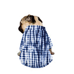 Blue Tie Dye Shibori Print Dog Zip Up Jacket