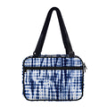 Blue Tie Dye Shibori Print Double Strap Bible Bag
