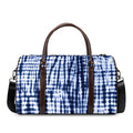 Blue Tie Dye Shibori Print Duffel Bag