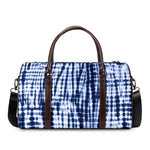 Blue Tie Dye Shibori Print Duffle Bag