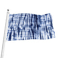 Blue Tie Dye Shibori Print Flag