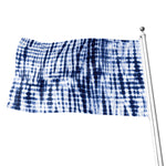 Blue Tie Dye Shibori Print Flag