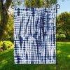 Blue Tie Dye Shibori Print Garden Flag