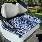 Blue Tie Dye Shibori Print Golf Cart Seat Cover