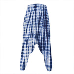 Blue Tie Dye Shibori Print Hammer Pants