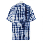 Blue Tie Dye Shibori Print Hawaiian Shirt