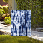 Blue Tie Dye Shibori Print House Flag