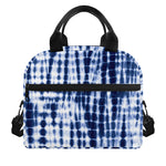 Blue Tie Dye Shibori Print Insulated Lunch Bag