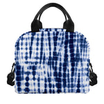 Blue Tie Dye Shibori Print Insulated Lunch Bag